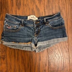 Hollister Women's Dark Blue Jean Shorts